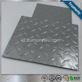 Pelat aluminium Non-slip Timbul Batang Tinggi